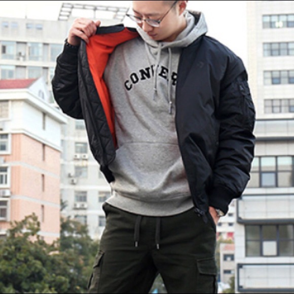 NWT Converse Stadium Bomber Medium Black M - Picture 6 of 8